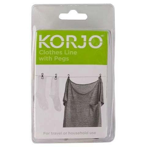 Korjo - Clothesline With Pegs 1 Korjo - Clothesline With Pegs