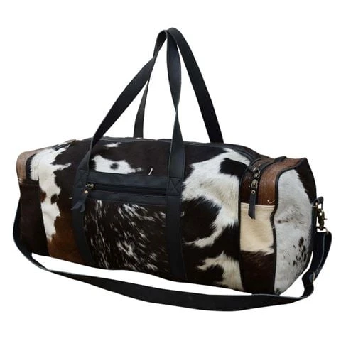 Design Arc Furniture Design Arc - Cowhide Patch Overnight Bag 1 Design Arc Furniture Design Arc - Cowhide Patch Overnight Bag