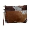 Design Arc Furniture Design Arc - Dark Cowhide Zip Clutch Bag
