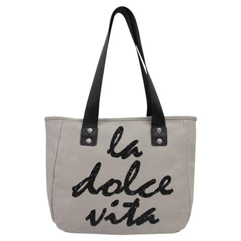 Sassy Duck - La Dolce Vita Tote Taupe 1 Sassy Duck - La Dolce Vita Tote Taupe