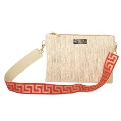 Iosifina - Helene Fuchsia Fabric Bag Coral Red