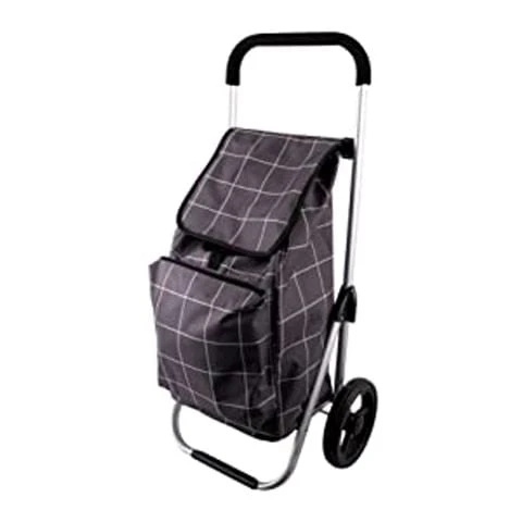 Karlstert - Deluxe Shopping Trolley Grey Grid 1 Karlstert - Deluxe Shopping Trolley Grey Grid