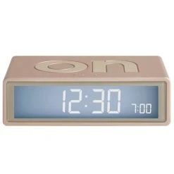 Lexon - Flip+ Travel Reversible LCD Alarm Clock Soft Gold