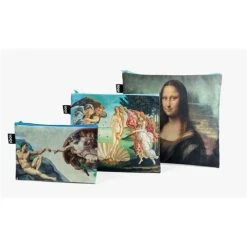 LOQI - Michelangelo Botticelli Da Vinci Collection Zip Pocket Set 3pce