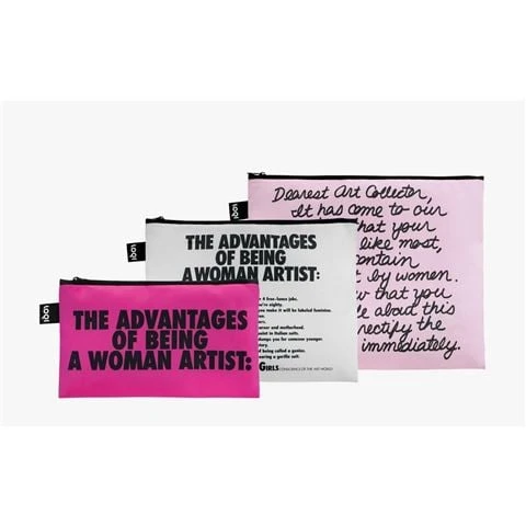LOQI - Guerrilla Girls Zip Pocket Set 3pce 1 LOQI - Guerrilla Girls Zip Pocket Set 3pce