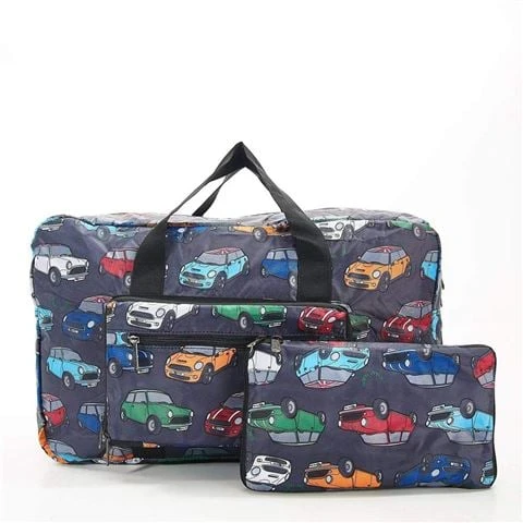 Eco-Chic - Lightweight Foldable Bag Mini Cooper Holdall Grey 1 Eco-Chic - Lightweight Foldable Bag Mini Cooper Holdall Grey