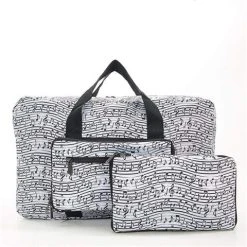 Eco-Chic - Lightweight Foldable Bag Music Holdall White