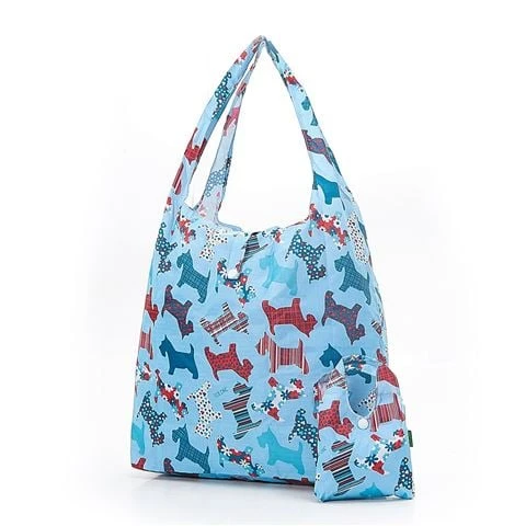 Eco-Chic - Foldaway Shopper Scotty Dog Blue 1 Eco-Chic - Foldaway Shopper Scotty Dog Blue