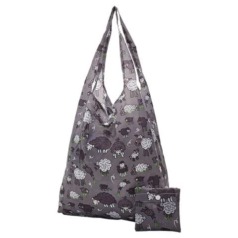 Eco-Chic - Foldaway Shopper Sheep Dark Grey 1 Eco-Chic - Foldaway Shopper Sheep Dark Grey