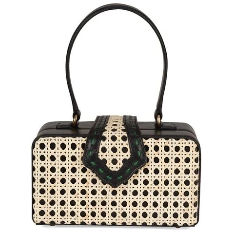 Mehry Mu - Fey In The 50s Bag Leather & Rattan Black 1 Mehry Mu - Fey In The 50s Bag Leather & Rattan Black