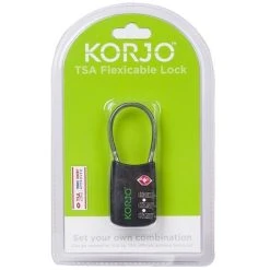 Korjo - TSA Flexicable Combination Lock Black