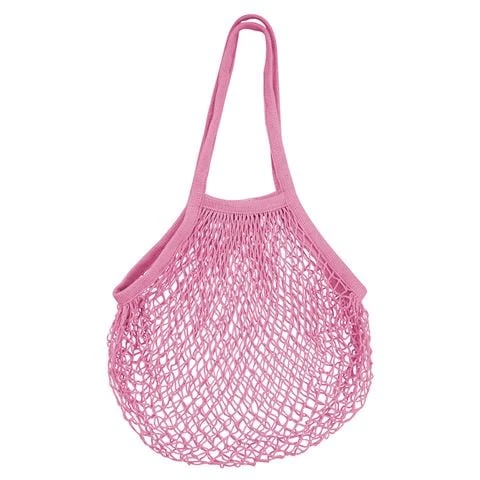 Karlstert - String Market Bag Long Handle Pink 1 Karlstert - String Market Bag Long Handle Pink