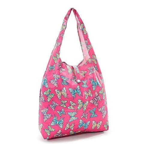Eco-Chic - Foldaway Shopper Butterflies Fuchsia 1 Eco-Chic - Foldaway Shopper Butterflies Fuchsia