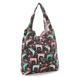 Eco-Chic - Foldaway Shopper Unicorn Black