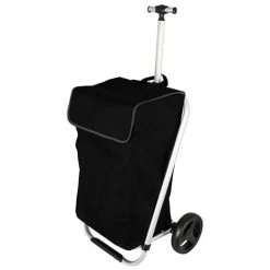 Karlstert - Alum. Telescopic Handle Shopping Trolley Black