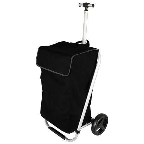 Karlstert - Alum. Telescopic Handle Shopping Trolley Black 1 Karlstert - Alum. Telescopic Handle Shopping Trolley Black
