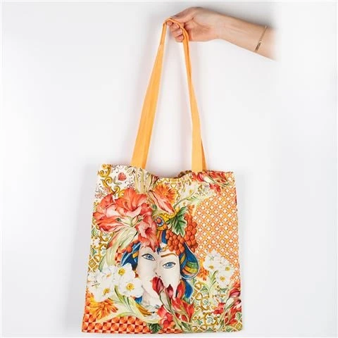 Baci Milano - Orange Cotton Bag Milano 1 Baci Milano - Orange Cotton Bag Milano