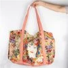 Baci Milano - Coral Linen Shopping Bag