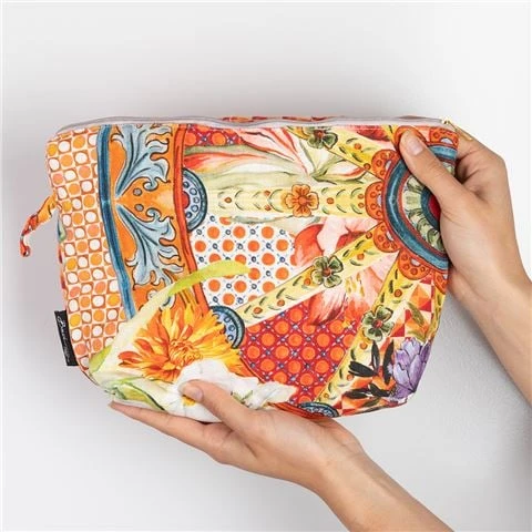 Baci Milano - Coral Linen Pouch 1 Baci Milano - Coral Linen Pouch