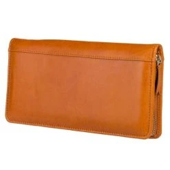 Redd Leather - Natural Milled Travel Wallet Cognac Tan