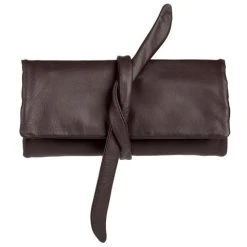 Redd Leather - Nappa Jewellery Roll Chocolate