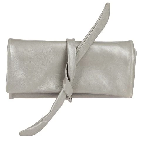 Redd Leather - Nappa Jewellery Roll Silver 1 Redd Leather - Nappa Jewellery Roll Silver