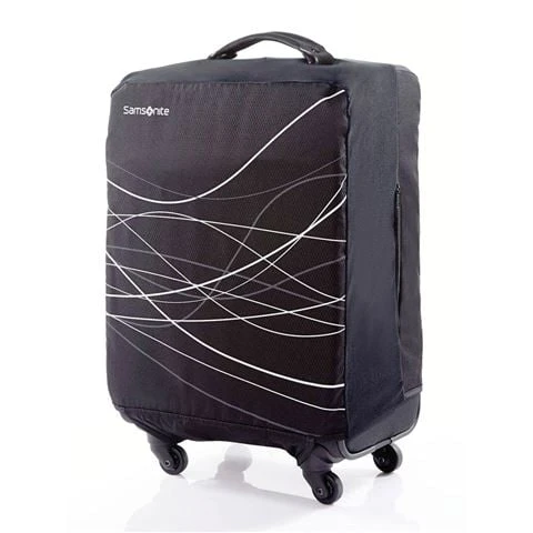 Samsonite - Foldable Luggage Cover M+ Black 1 Samsonite - Foldable Luggage Cover M+ Black