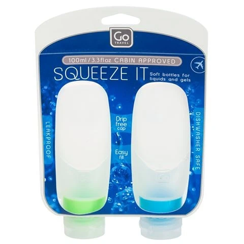 Go Travel - Squeezy Bottle Set 2pce 1 Go Travel - Squeezy Bottle Set 2pce