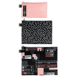 LOQI - Airport Icons Zip Pocket Set 3pce
