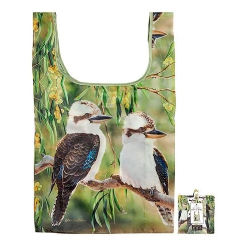 Ashdene - Tote Bag Reusable Aust. Bird & Flora Kookaburra 1 Ashdene - Tote Bag Reusable Aust. Bird & Flora Kookaburra