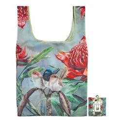 Ashdene - Tote Bag Reusable Aust. Bird & Flora Blue Wren