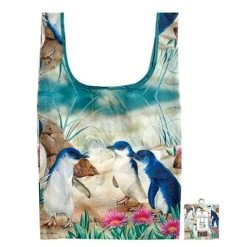 Ashdene - Tote Bag Reusable Australian Bird & Flora Penguin