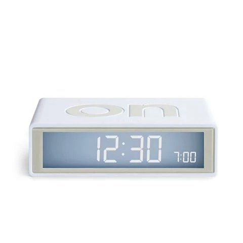 Lexon - Flip+ Travel LCD Alarm Clock White 1 Lexon - Flip+ Travel LCD Alarm Clock White