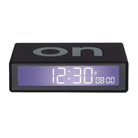Lexon - Flip+ Reversible Travel Alarm Clock LCD Black 1 Lexon - Flip+ Reversible Travel Alarm Clock LCD Black
