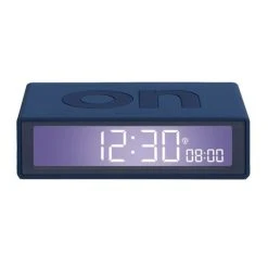 Lexon - Flip+ Reversible Travel Alarm Clock LCD Dark Blue