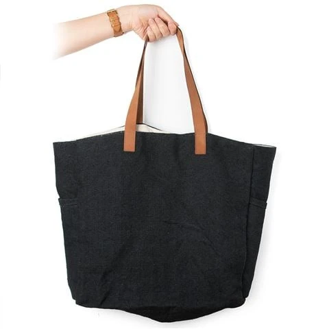 Peter's - Eco-Friendly Jute Market Bag Black 1 Peter's - Eco-Friendly Jute Market Bag Black
