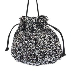 Sassy Duck - Twinkle Sequin Pouch Bag Silver