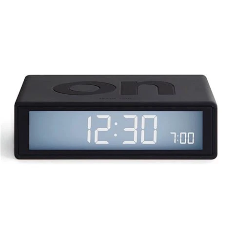 Lexon - Flip Travel Reversible LCD Alarm Clock Dark Grey 1 Lexon - Flip Travel Reversible LCD Alarm Clock Dark Grey
