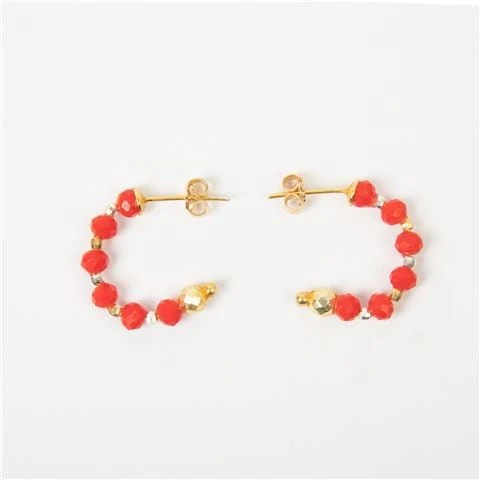 Iosifina - Faux Bijoux Earrings Red 1 Iosifina - Faux Bijoux Earrings Red
