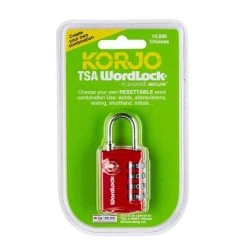 Korjo - Wordlock TSA Combination Lock Red